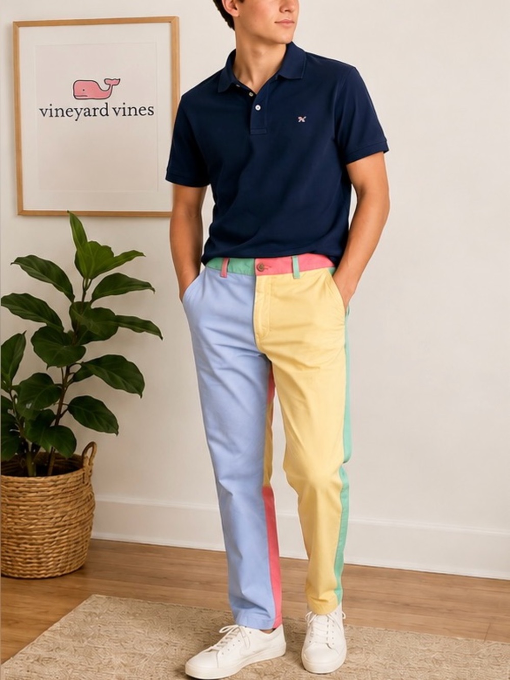 Vineyard vines vintage color block chinos size 16